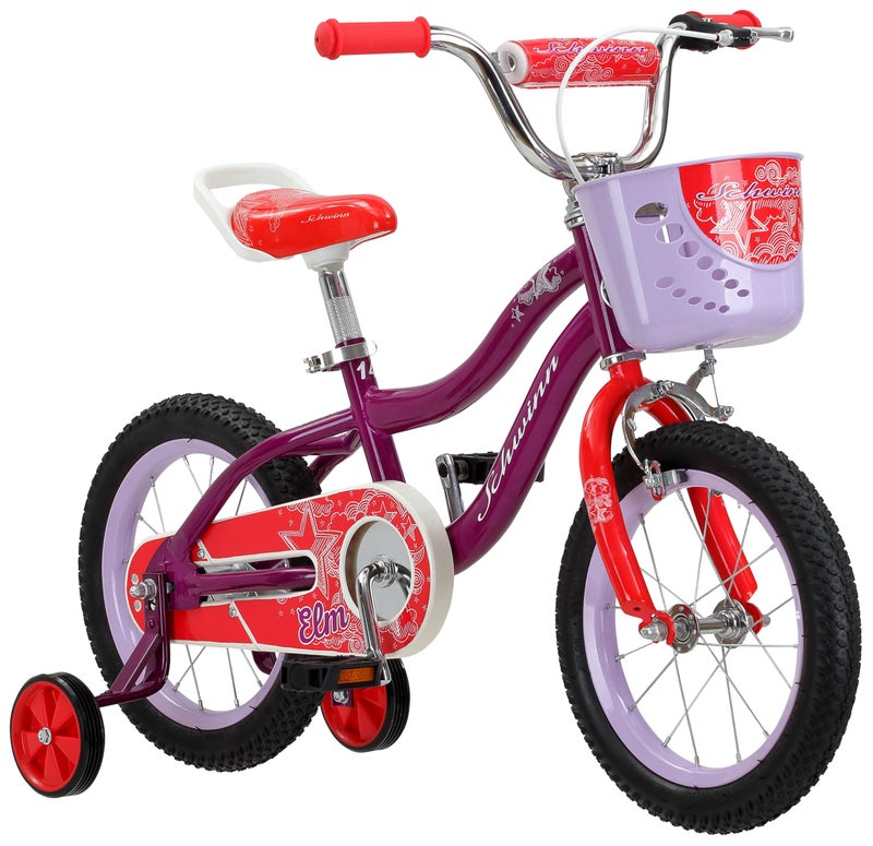SCHWINN دراجة شوان إلم وكوين أو دراجة توازن، دراجة 12-18 بوصة للأطفال من عمر 2-13 سنة، أسود، أزرق، أحمر، تركوازي، وردي أو بنفسجي، تصميم سمارت ستارت المريح، مقعد قابل للتعديل ينمو مع الطفل، دراجة تدريب - Image 1